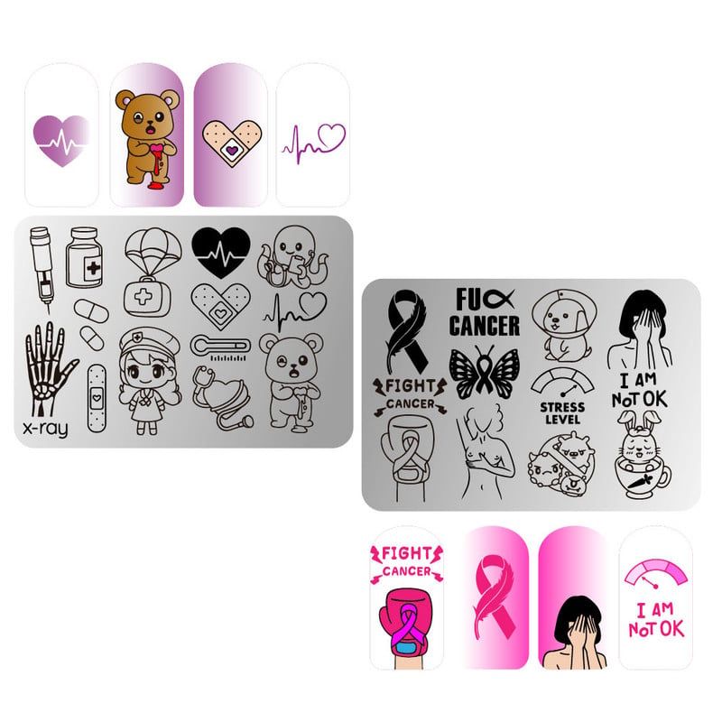 GENERICO - Mini Placa Metalica Stamping Decoracion de uñas Sanadora