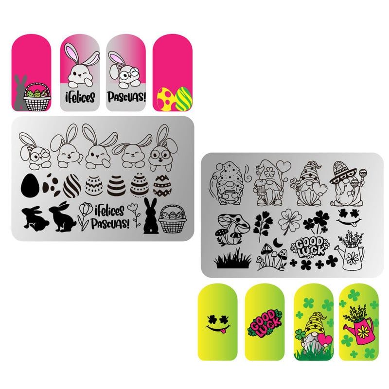 GENERICO - Mini Placa Metalica Stamping Decoracion de uñas Navidad