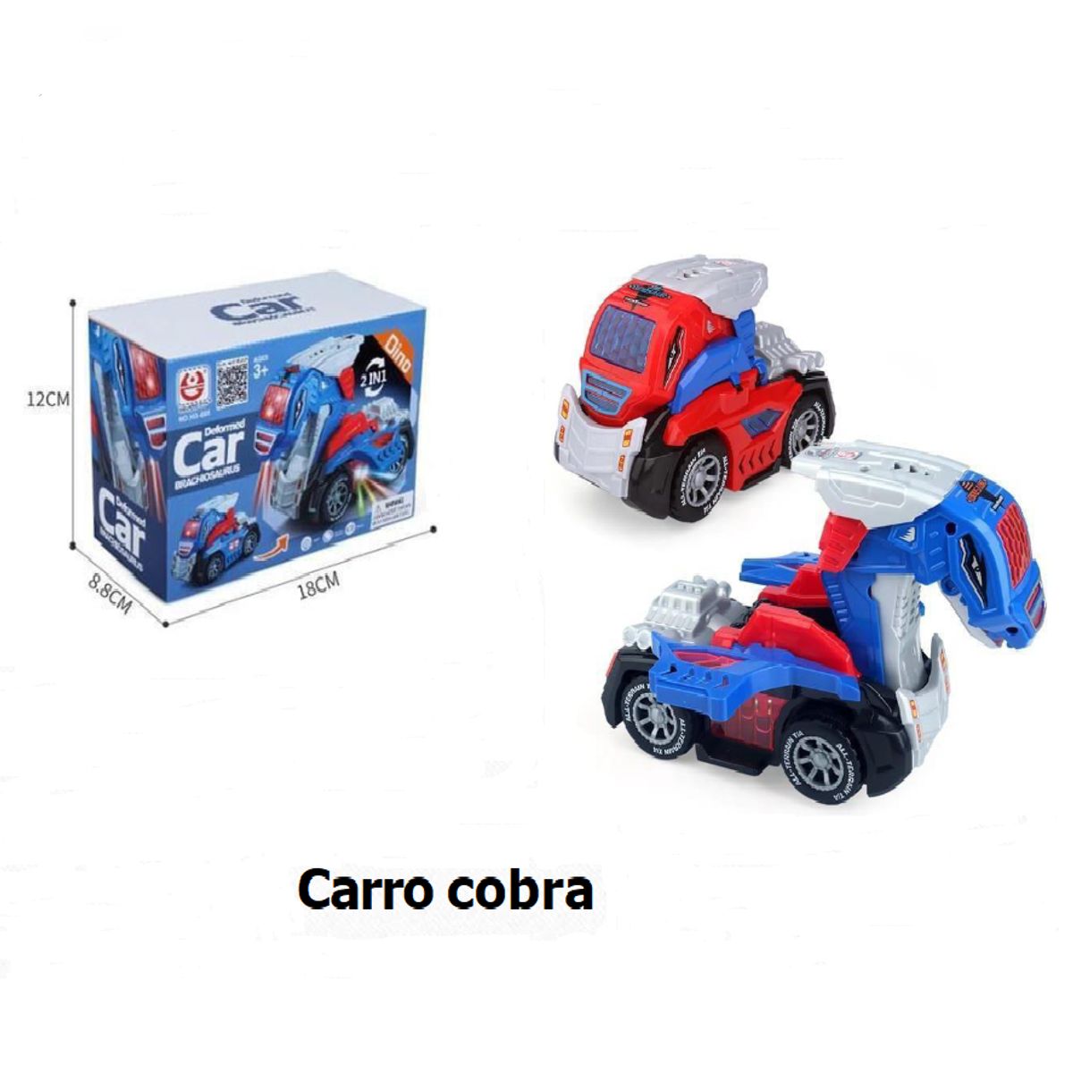 CAR ACCESSORIES - CARRO COBRA  JUGUETE PARA NIÑOS +3 AÑOS