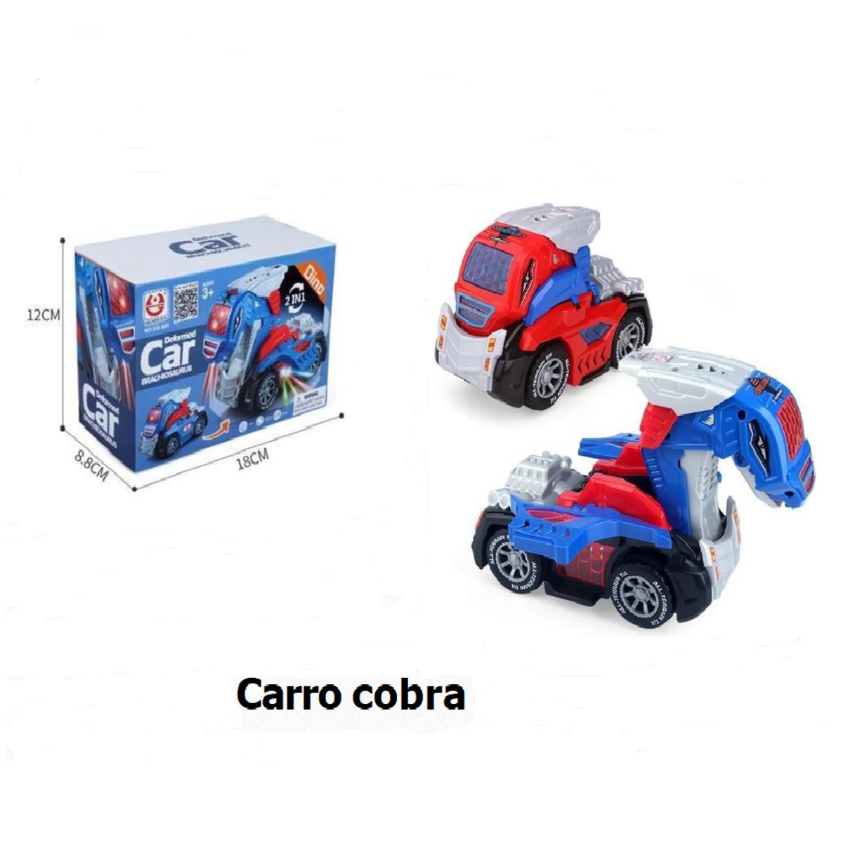 CAR ACCESSORIES - CARRO COBRA  JUGUETE PARA NIÑOS +3 AÑOS
