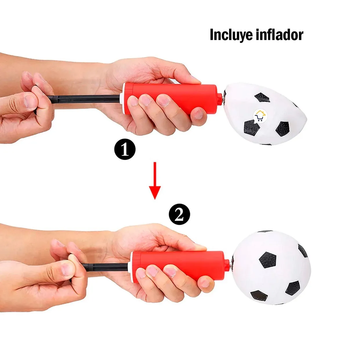 GENERICO - Cancha Futbol Soccer Juguete Armable + Balon + Inflador