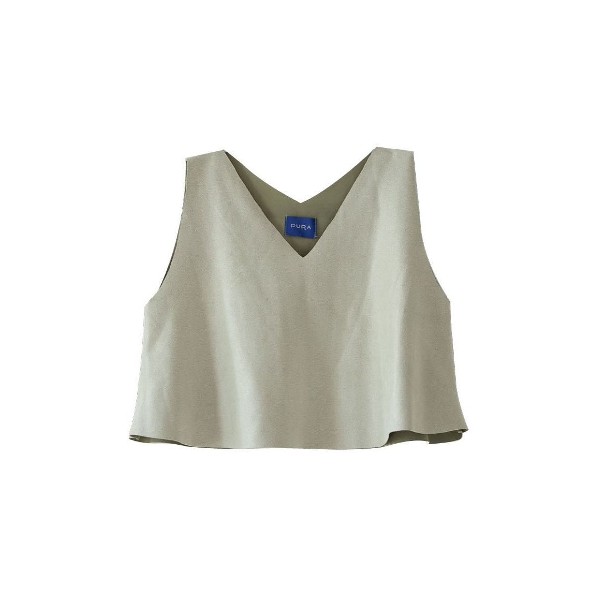 PURA - Camisa Básica Corta Verde Manzana Pura