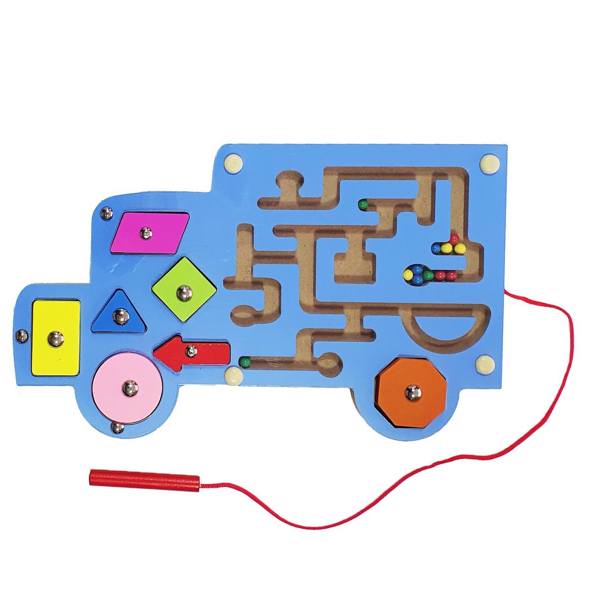 GENERICO - Juego Laberinto Magnetico Didactico De Madera Aprendizaje