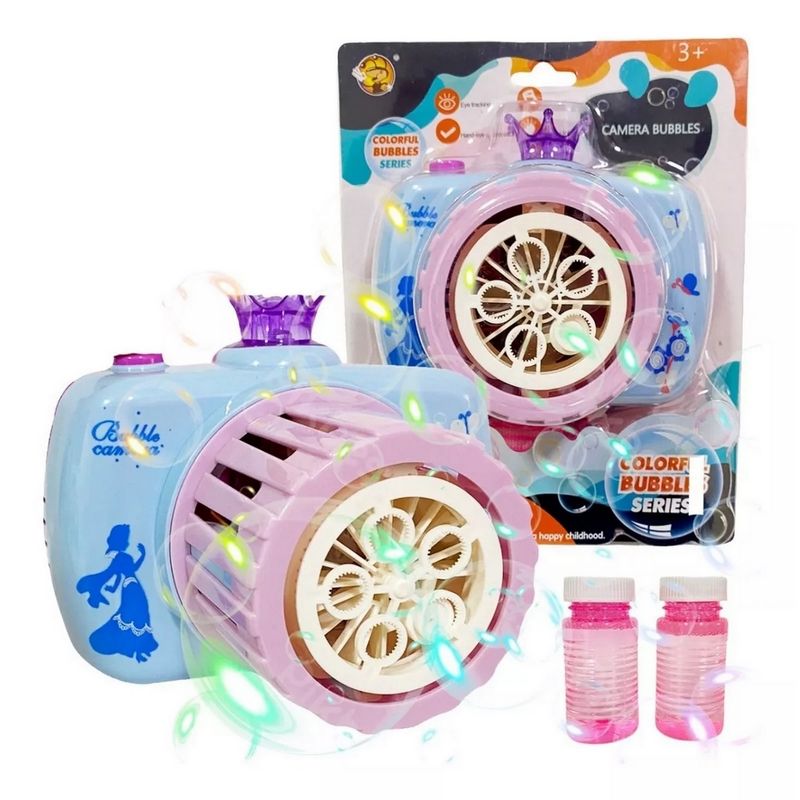 GENERICO - Cámara Burbujas Automática Juguete Para Niñas + Liquido