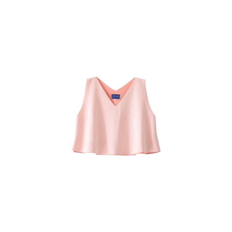 PURA - Camisa Básica Corta Durazno Pura