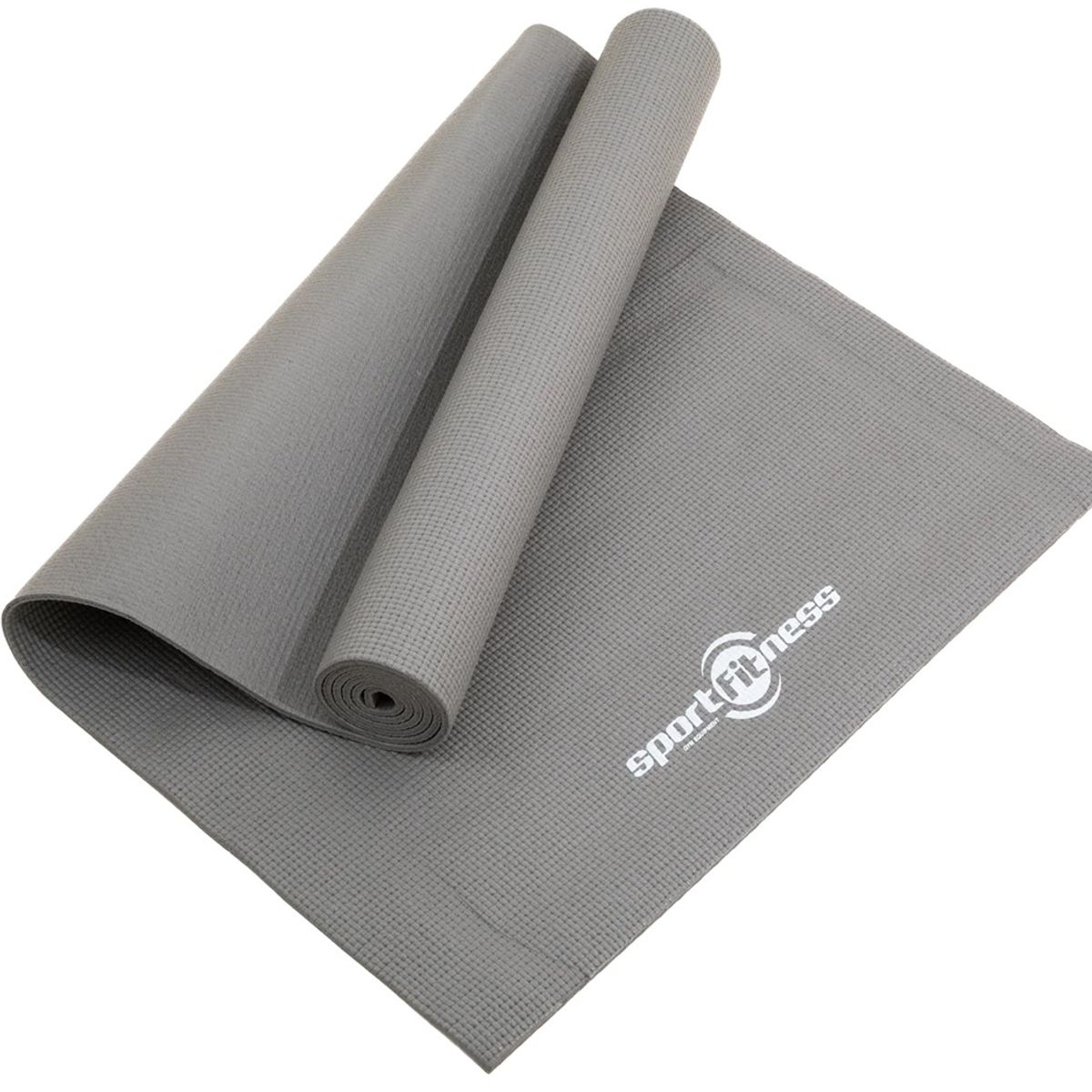 SPORT FITNESS - Colchoneta Mat Gris Yoga Pilates Sportfitness Tapete Gym