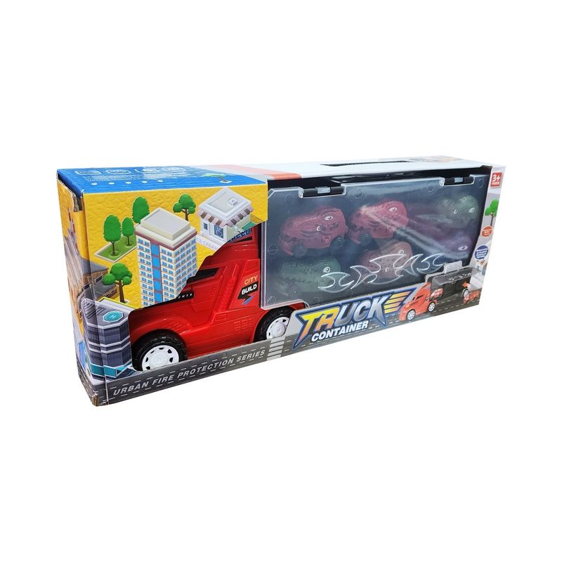 GENERICO - Carro Camion Tractomula Niñera Juguete Niños Dinosaurios