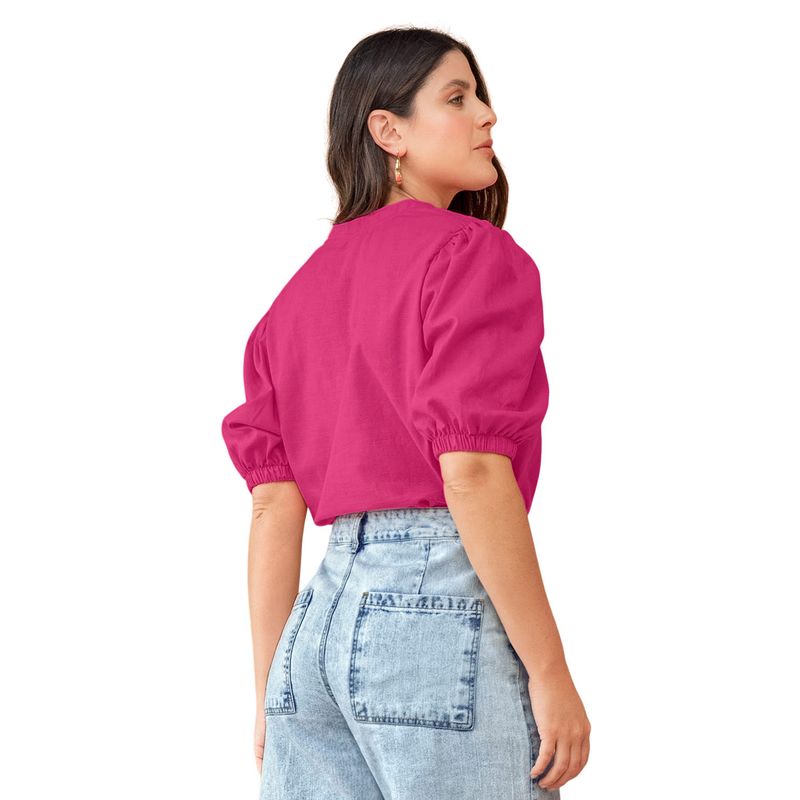 LEONISA - Leonisa Camisa con cuello en V con cordón para amarrar