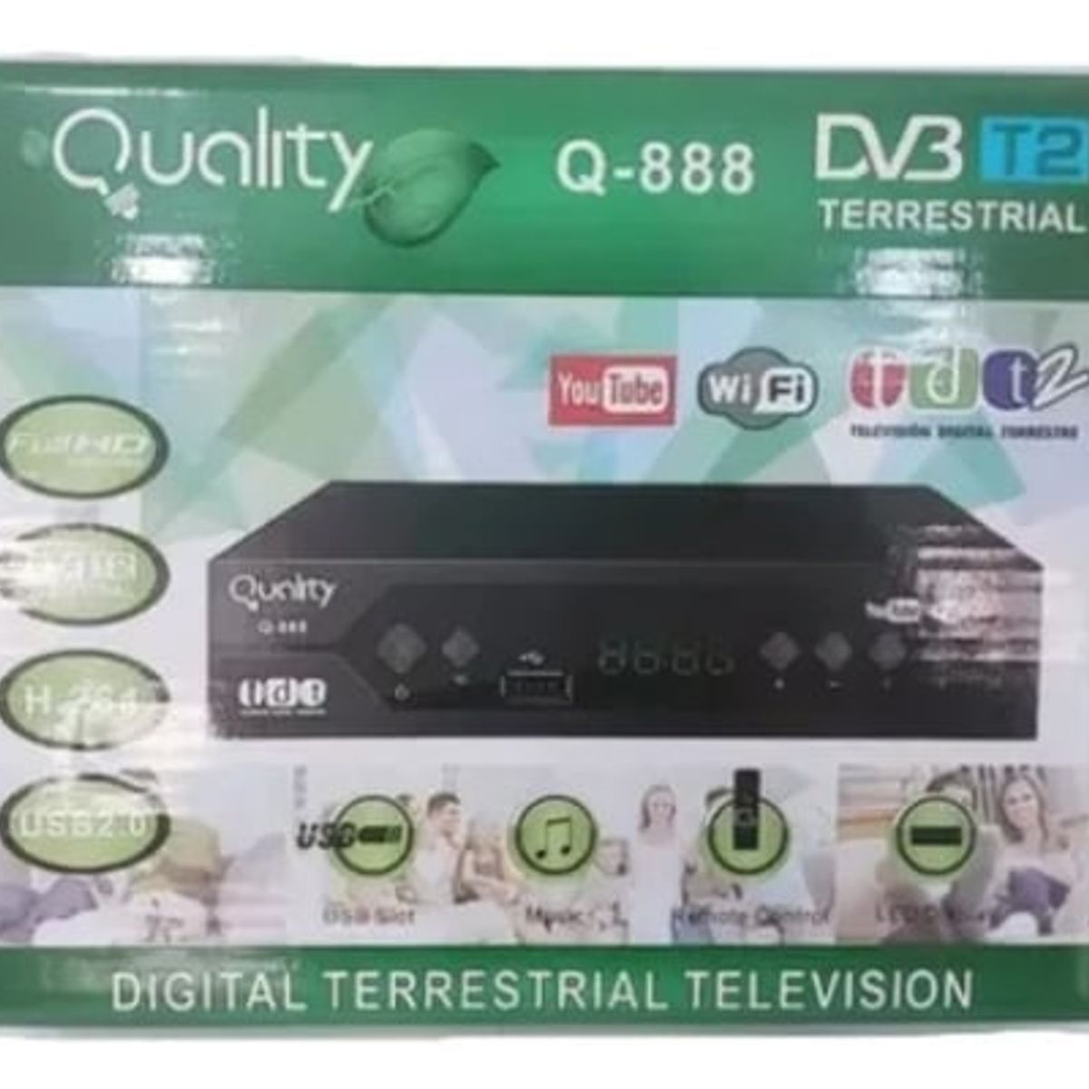QUALITY - Decodificador Tdt Receptor TV Digital Quality con Wifi Fhd Quality
