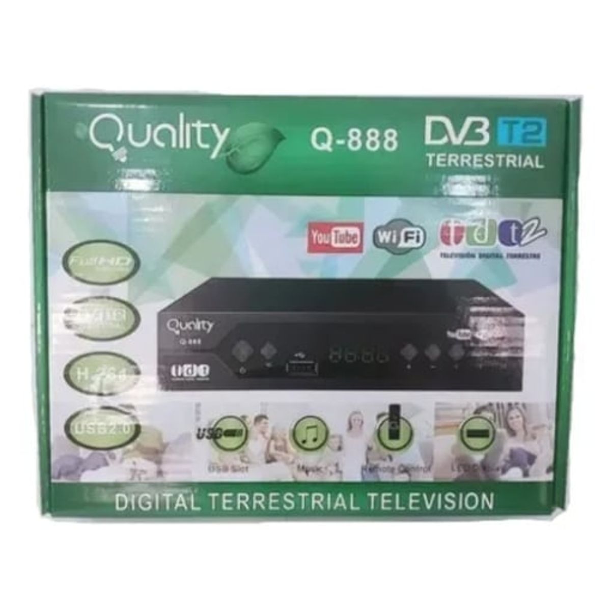 QUALITY - Decodificador Tdt Receptor TV Digital Quality con Wifi Fhd Quality