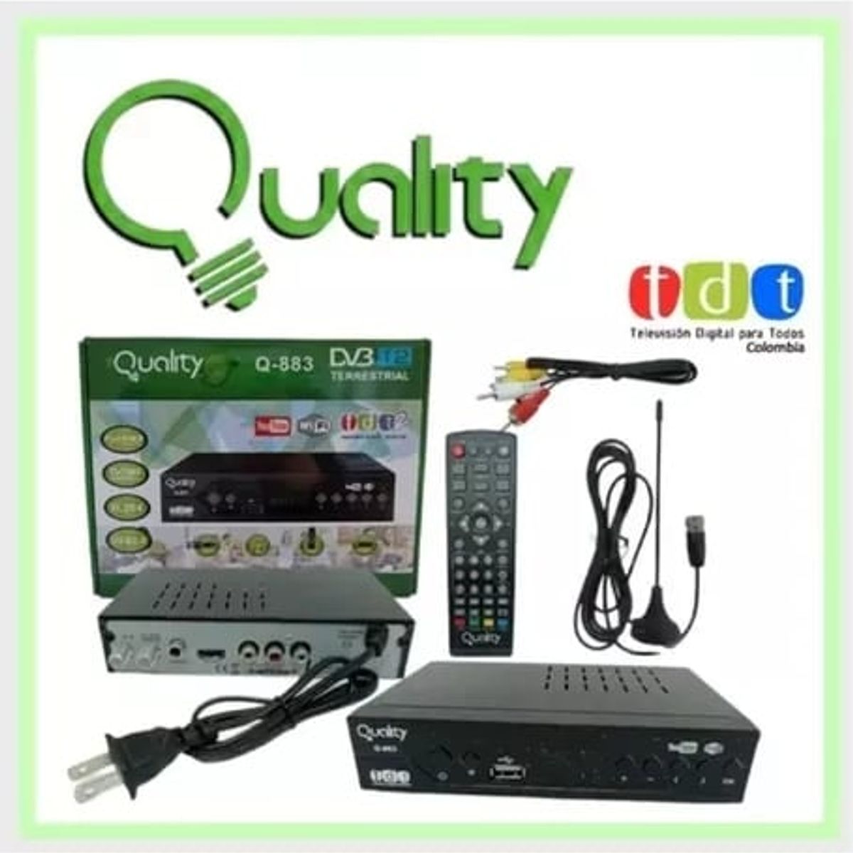 QUALITY - Decodificador Tdt Receptor TV Digital Quality con Wifi Fhd Quality