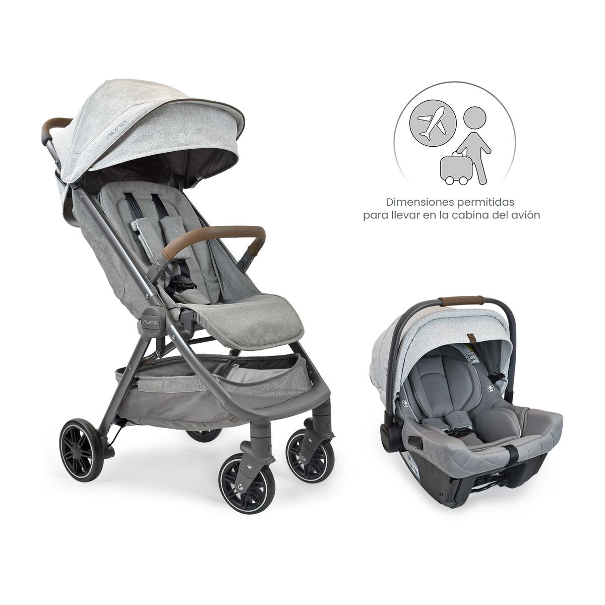 NUNA - Coche Bebe Nuna Ultracompacto + Portabebe Curated