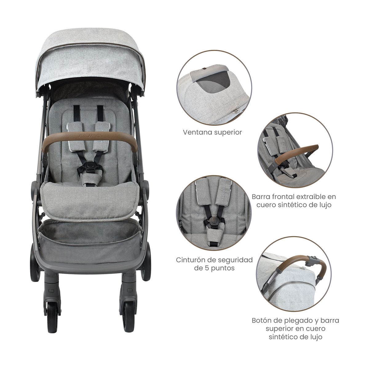 NUNA - Coche Bebe Nuna Ultracompacto + Portabebe Curated