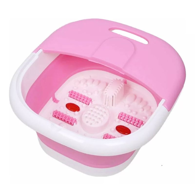 GENERICO - Spa Pies Rodillo Rosa Tina Plegable Electrica Masajeador Hidromasaje