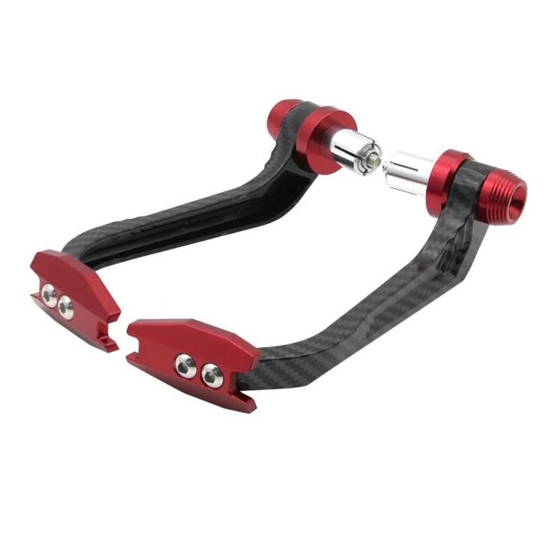 GENERICO - Protector De Levas Universal Hand Saver Moto Rojo