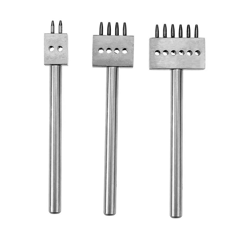 GENERICO - Kit Trinches Sacabocado De 4 mm Para Trabajar Cuero A Mano