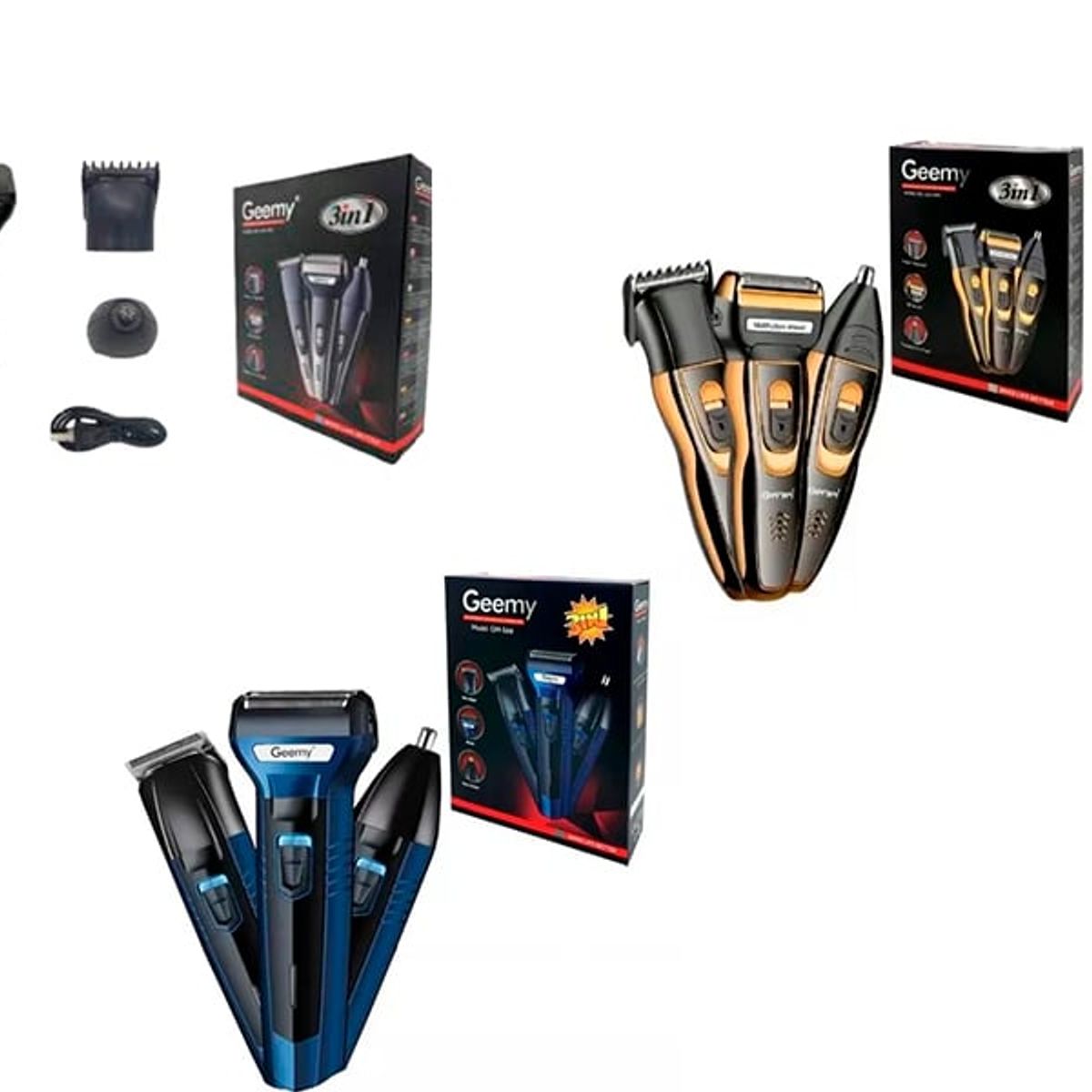 GEMEI GEEMY - Maquina Afeitadora Gemei  3 En 1 Hombre