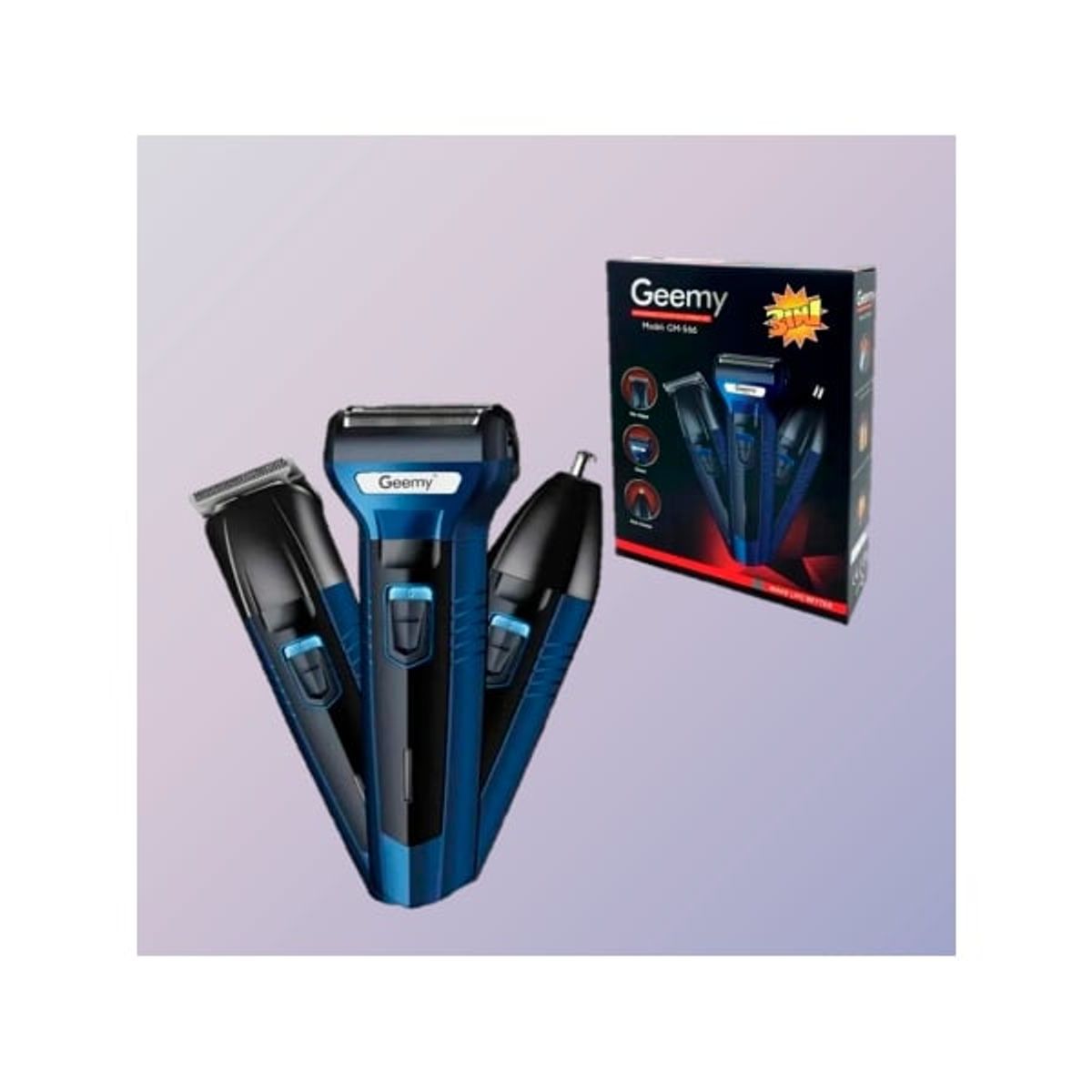 GEMEI GEEMY - Maquina Afeitadora Gemei  3 En 1 Hombre