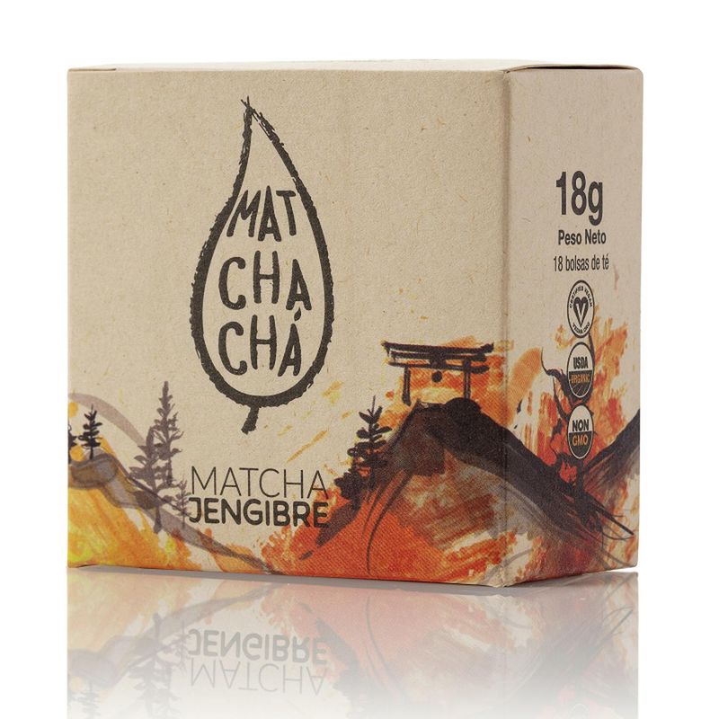 CAMELLIA - Té Matchacha y Jengibre Caja x 18 Bolsitas – Camellia
