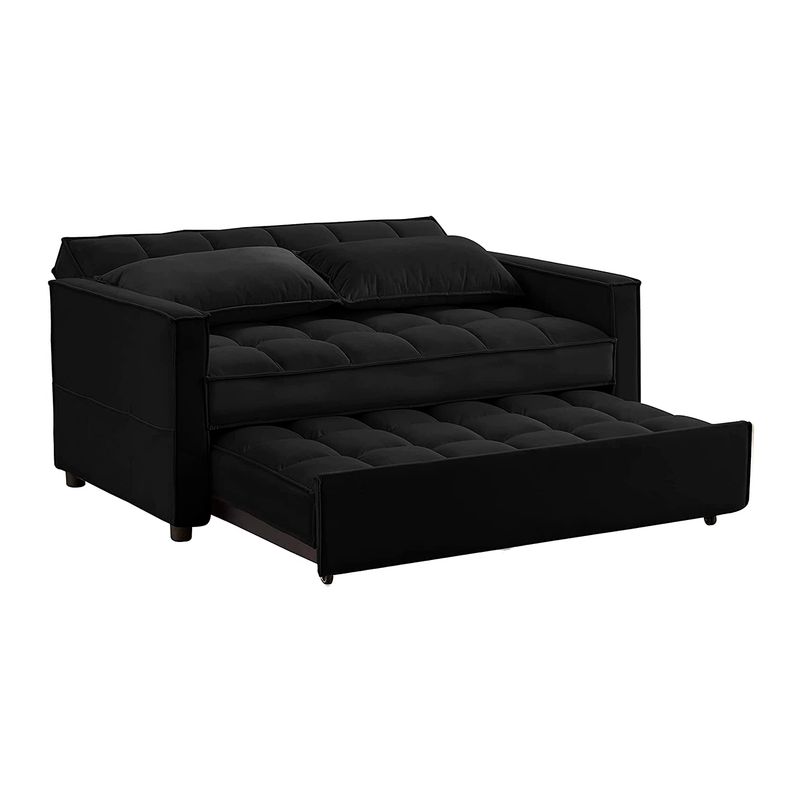 MAGIC CLASS - SOFÁ CAMA MODERNO HENIES ECOCUERO NEGRO