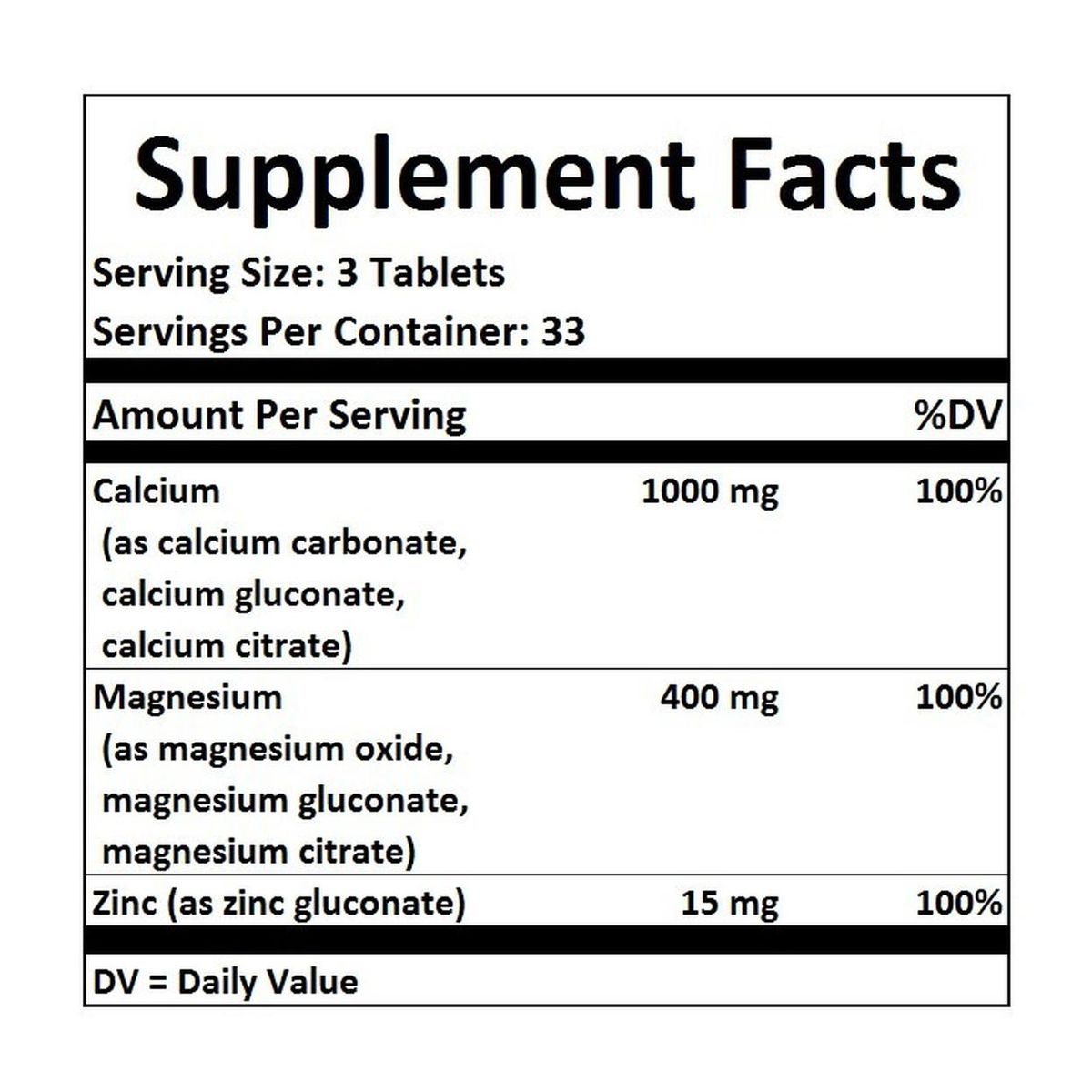 SOLGAR - Calcio Magnesio Plus Zinc x 100 Tab - Solgar