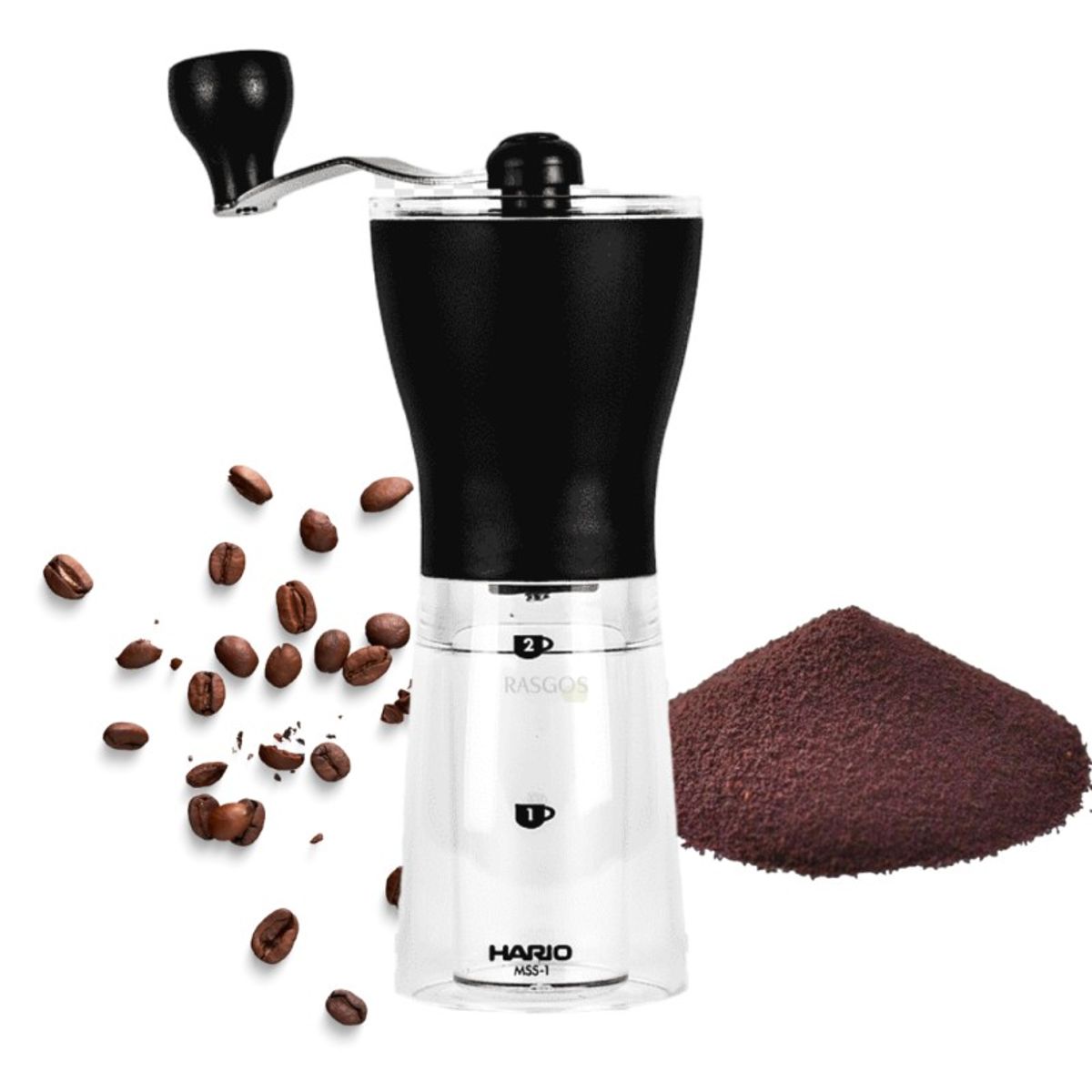 HARIO - Hario Molinillo Café Manual Cerámica Slim Original Graduable