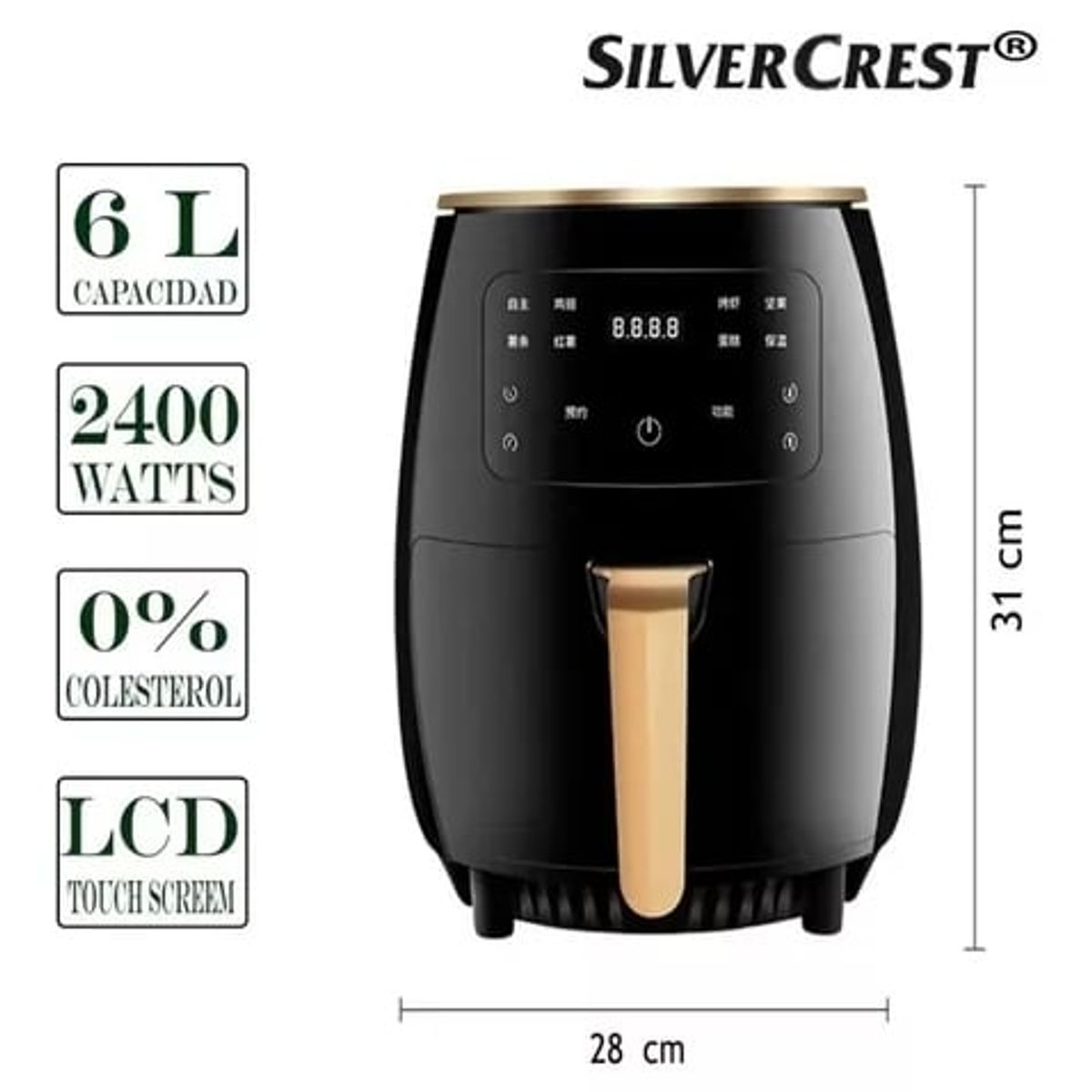GENERICO - FREIDORA 6 LITROS SILVER CREST