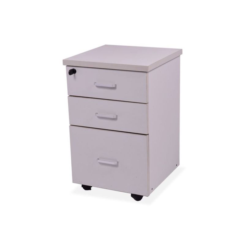 MOBLIHOUSE - Archivador Mdf Blanco Gris