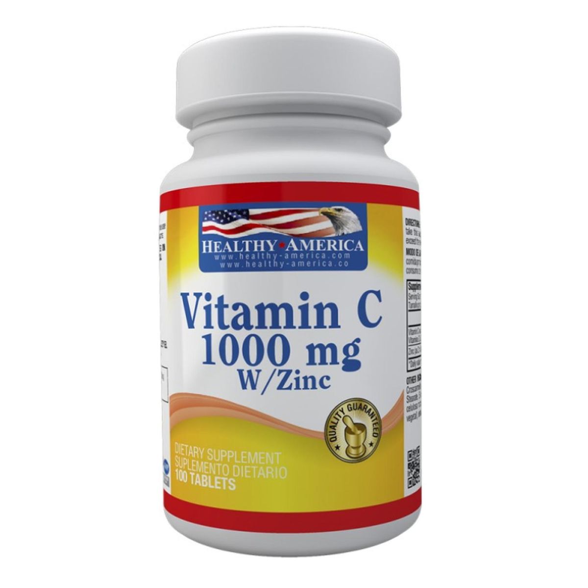 HEALTHY AMERICA - Vitamina C 1000 Mg con Zinc x 100 Tab - Healthy America