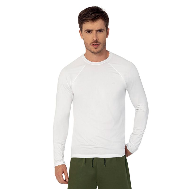 LEO - Leo Camiseta deportiva masculina manga larga con protección UV.