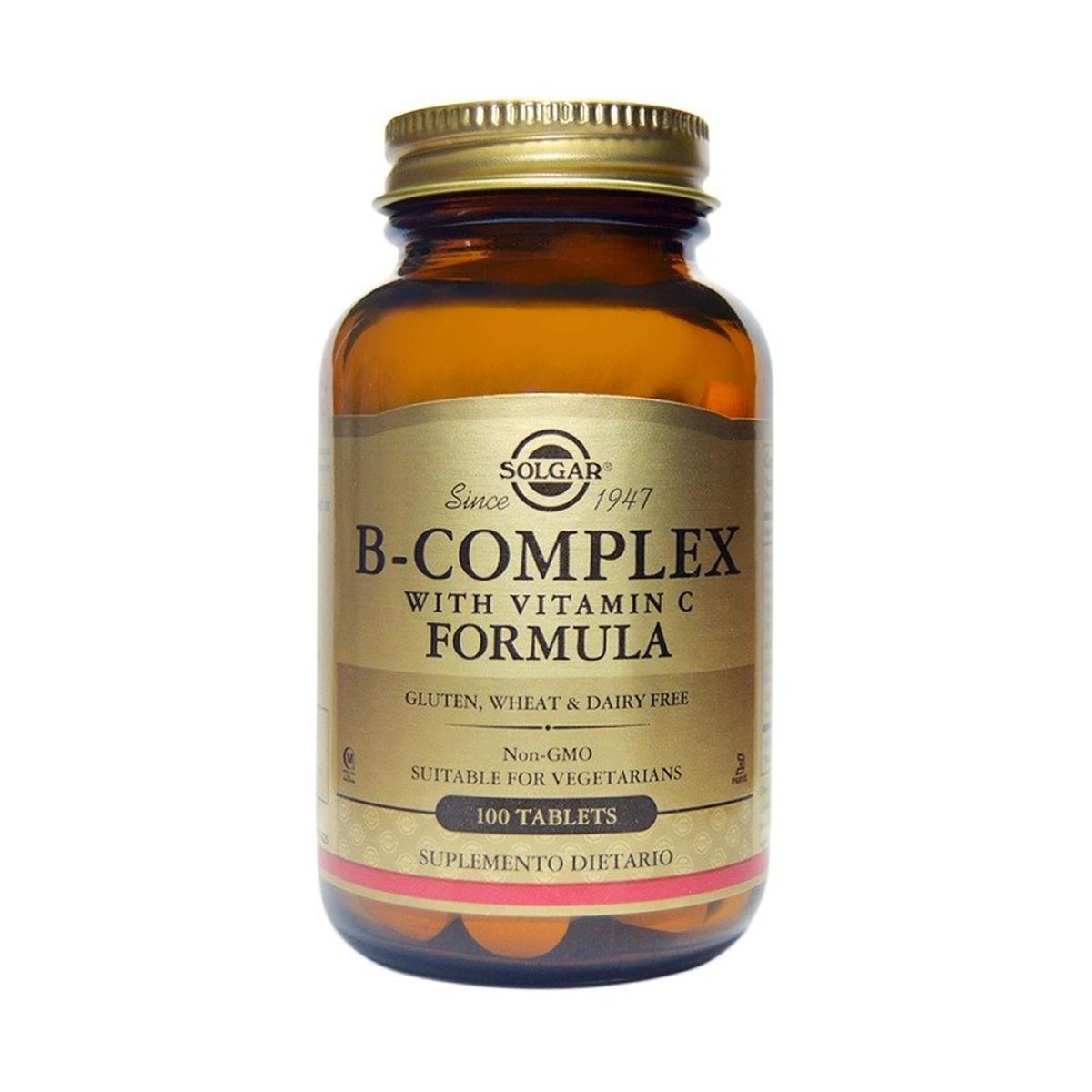 SOLGAR - Vitamina B Complex con Vitamina C x 100 Tab – Solgar