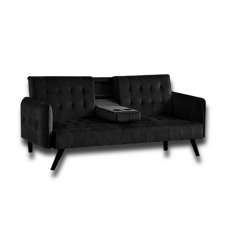 MAGIC CLASS - SOFÁ CAMA MODERNO HUNTER MICROFIBRA NEGRO