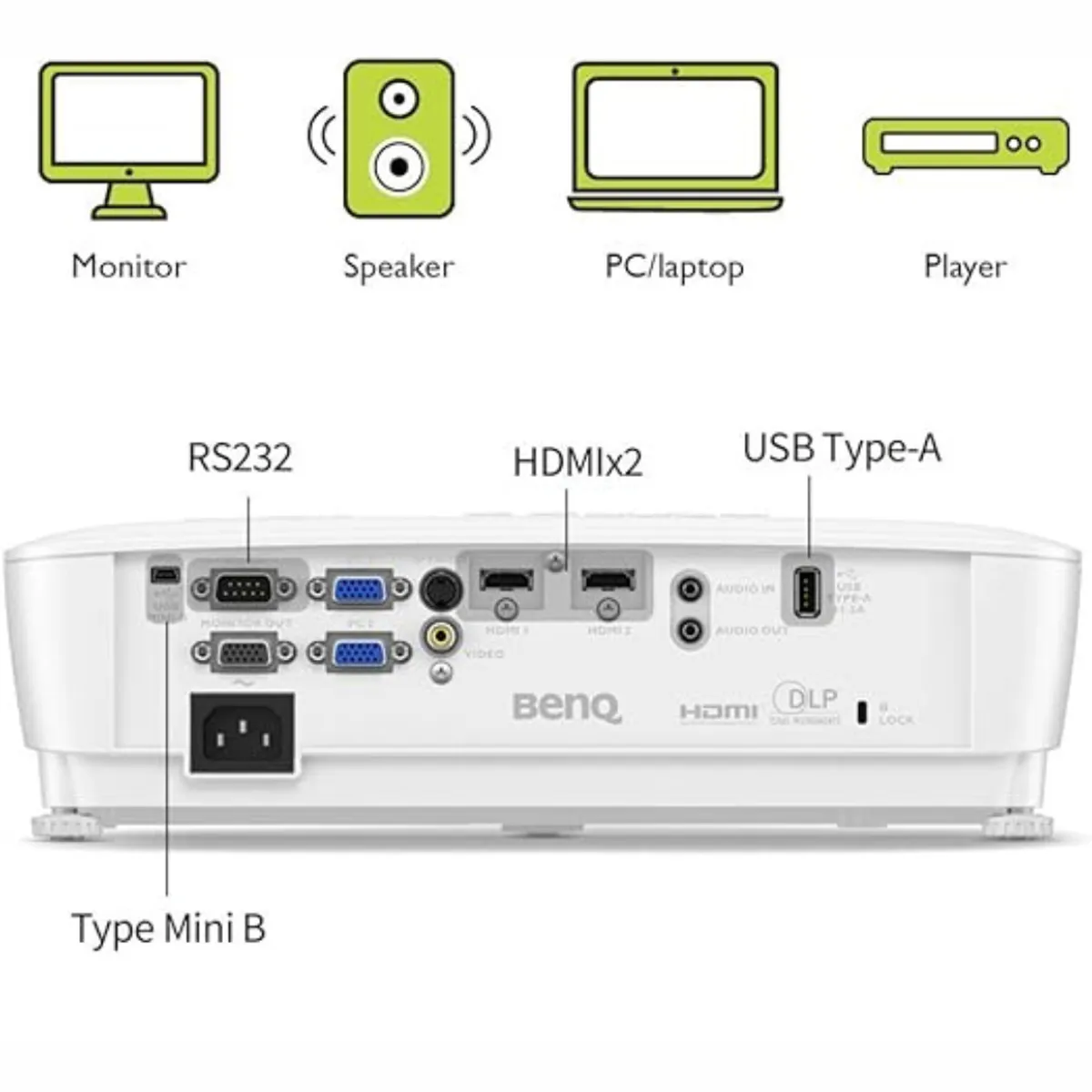BENQ - VIDEO BEAM, PROYECTOR  BENQ MS536 4000 LUMENES