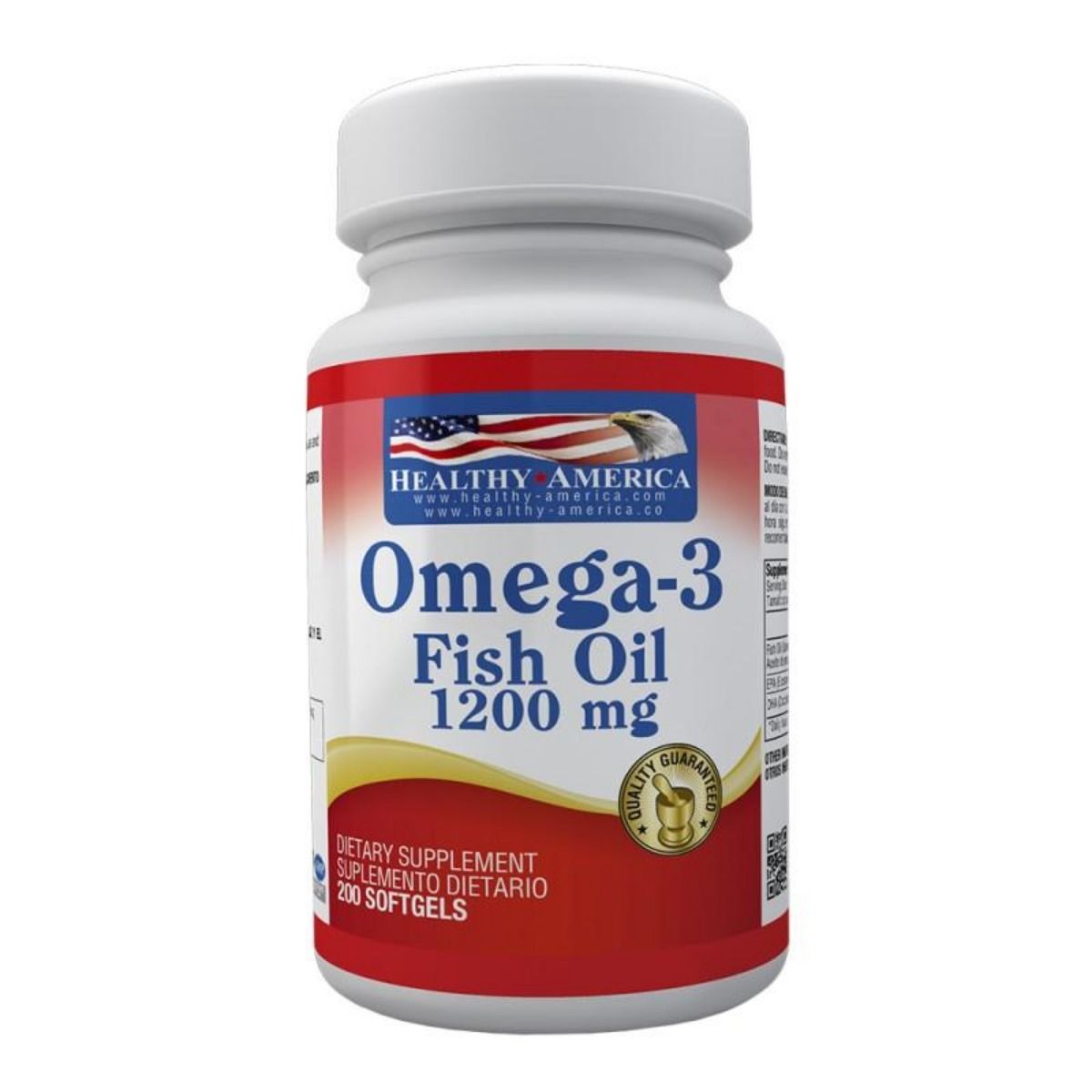 HEALTHY AMERICA - Omega 3 1200 Mg 200 Cápsulas Healthly America