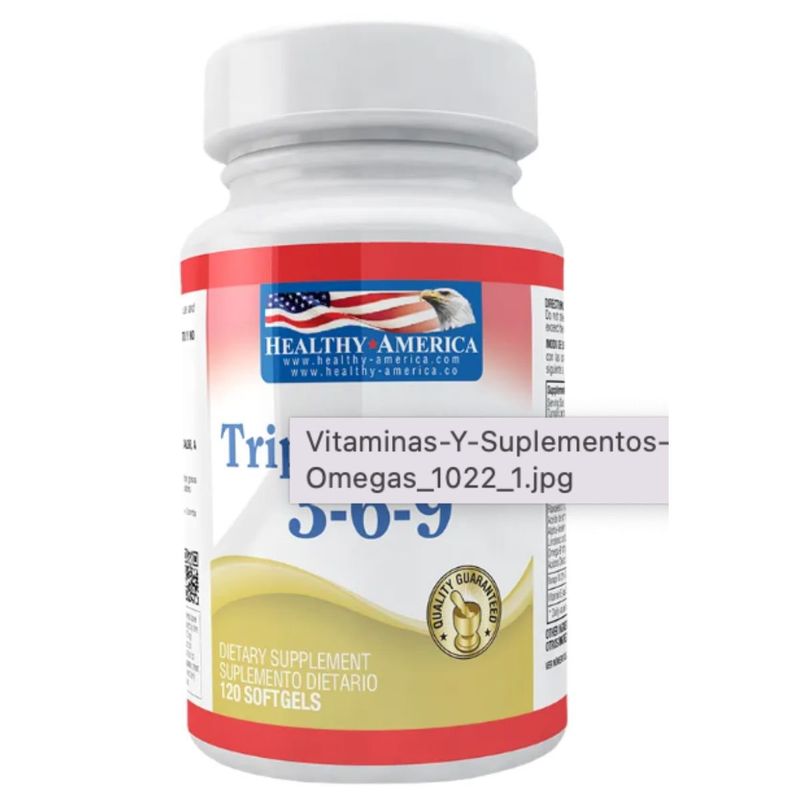 HEALTHY AMERICA - Triple Omega 3, 6, 9 - 1200 Mg 120 Cáps Healthly America