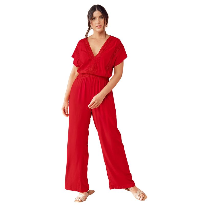 LEONISA - Leonisa Enterizo de pantalón largo y manga corta