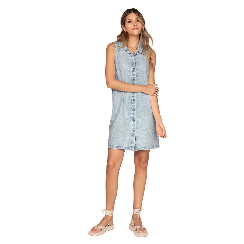 LEONISA - Leonisa Vestido corto manga sisa con perilla funcional
