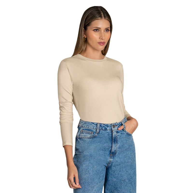 LEONISA - Leonisa Camiseta manga larga silueta crop