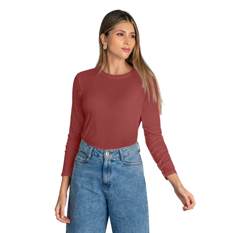 LEONISA - Leonisa Camiseta manga larga silueta crop