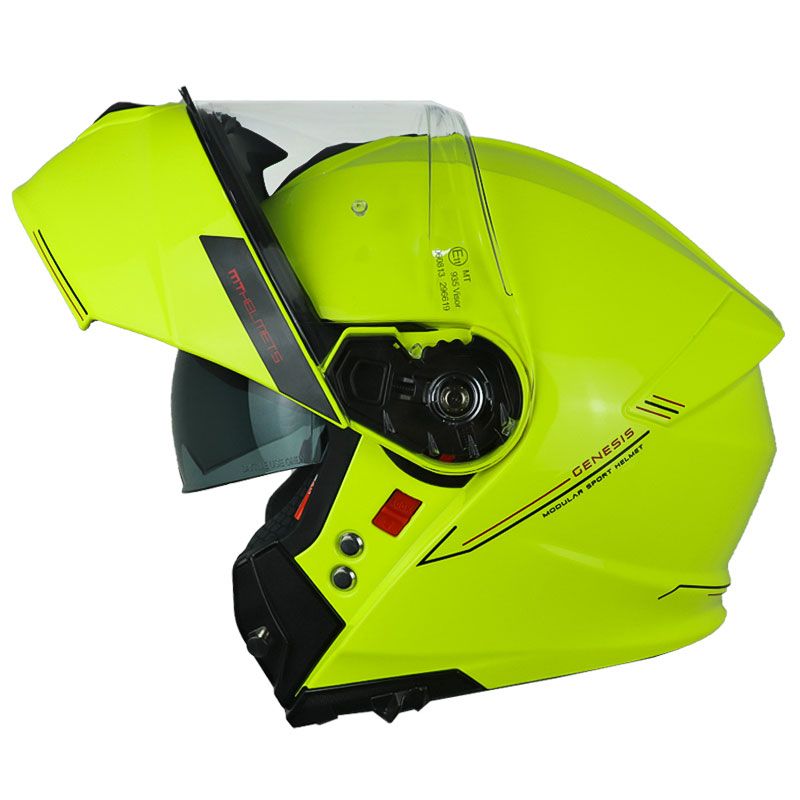 MT HELMETS - CASCO MOTO MT GENESIS CERTIFICAD ECE2206 VERDE BRILLO TLL XL