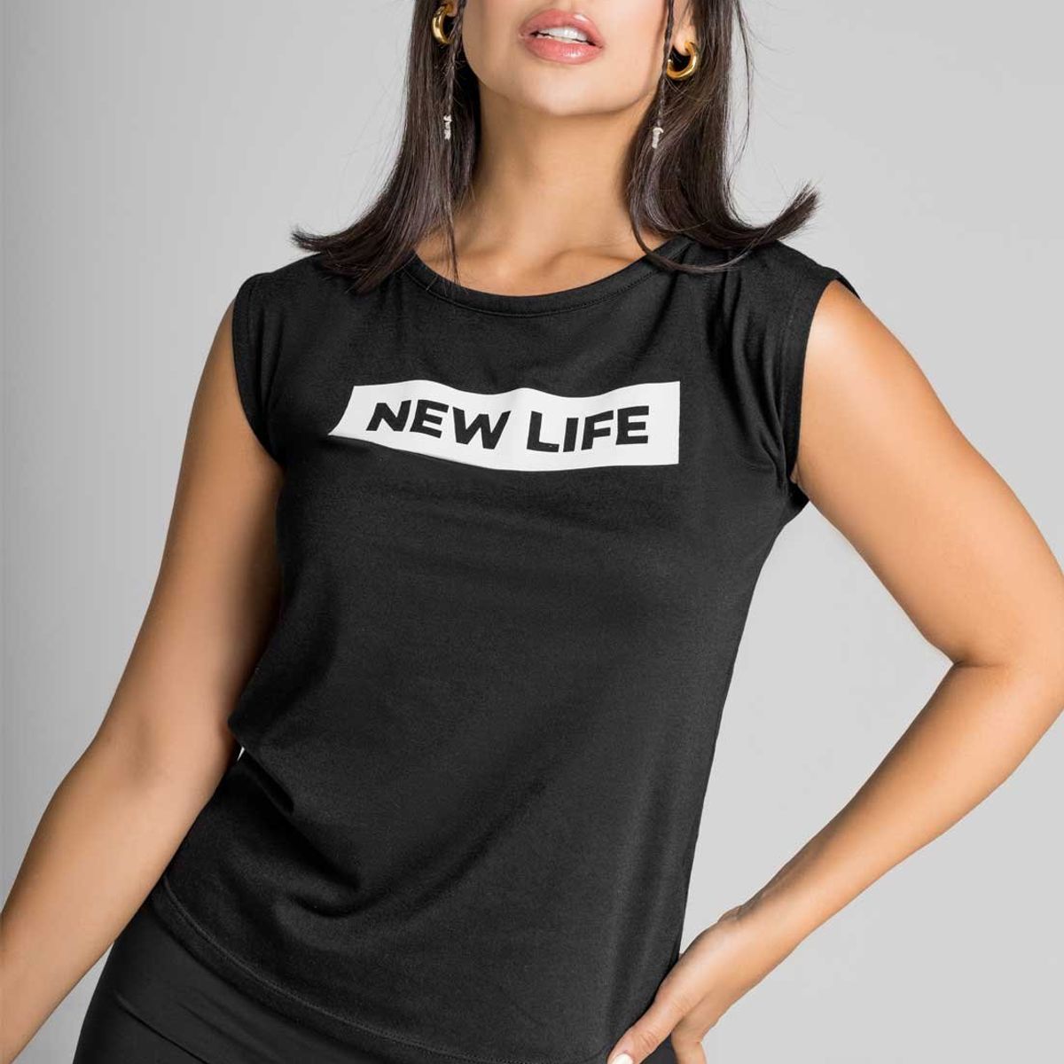 FORMAS INTIMAS - Camisilla Interior Mujer Negro FI 1483