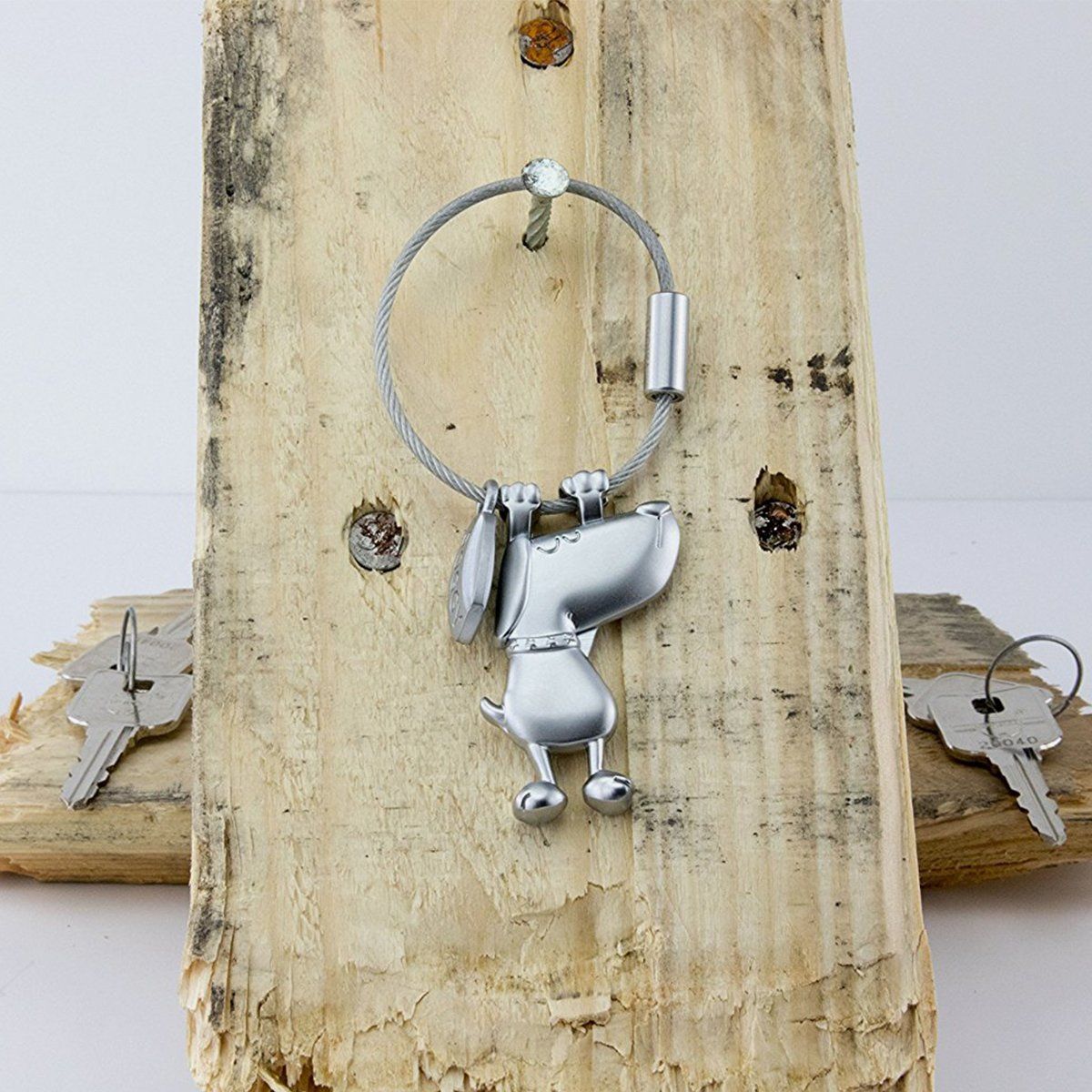 TROIKA - Llavero Doggy Plateado