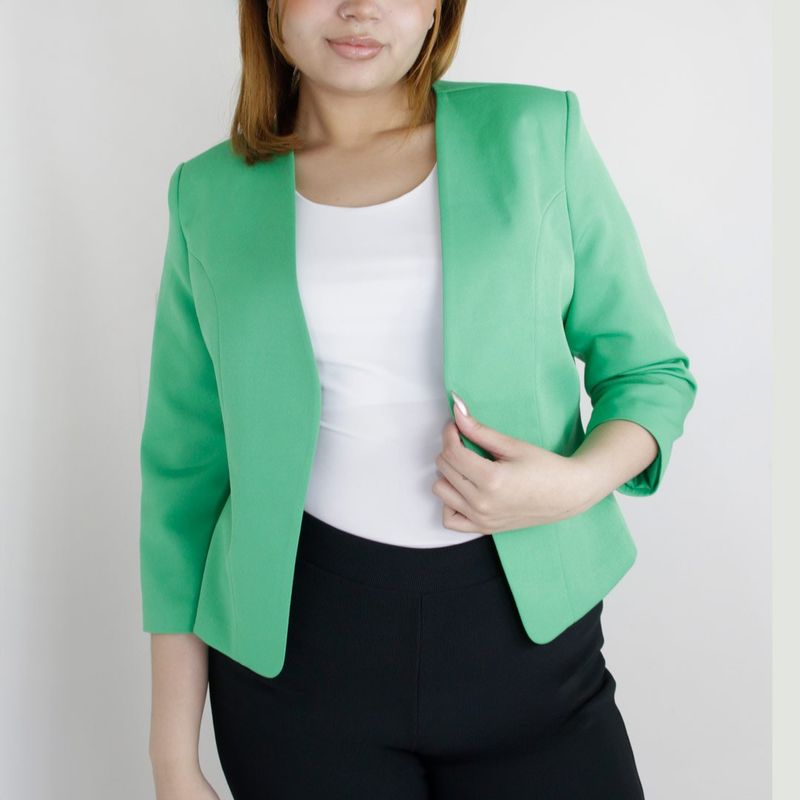 L Y H - Chaqueta Para Mujer Verde Marca L&H