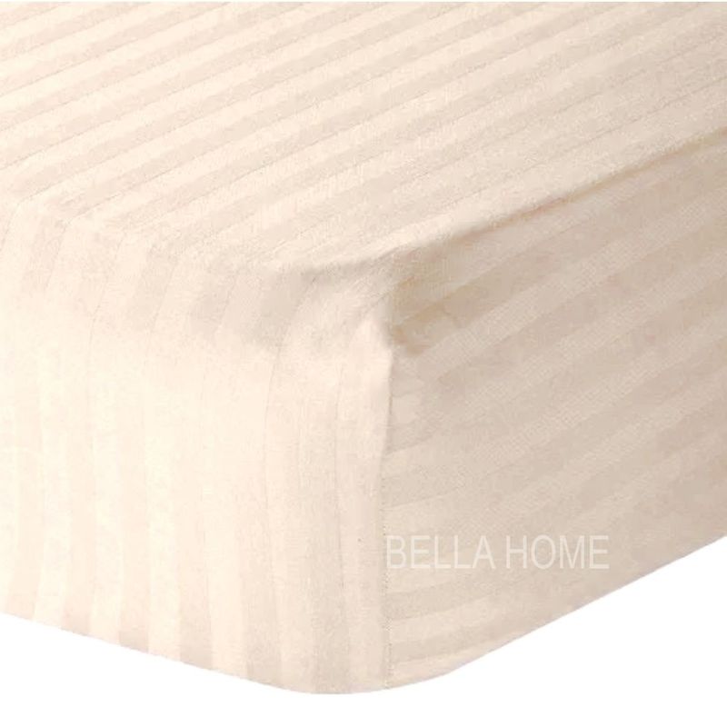 GENERICO - Semi Juego Sábana Ajustable Sencillo 100x190x30 + 1 Funda Beige