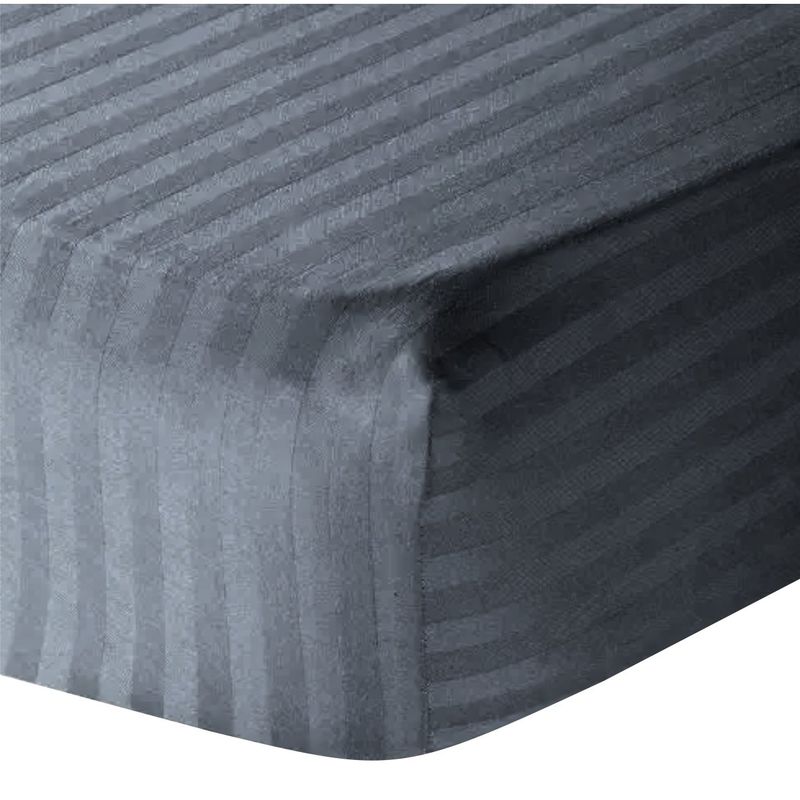 GENERICO - Semi Juego Sábana Ajustable Sencillo 100x190x30 + 1 Funda Gris Oscuro