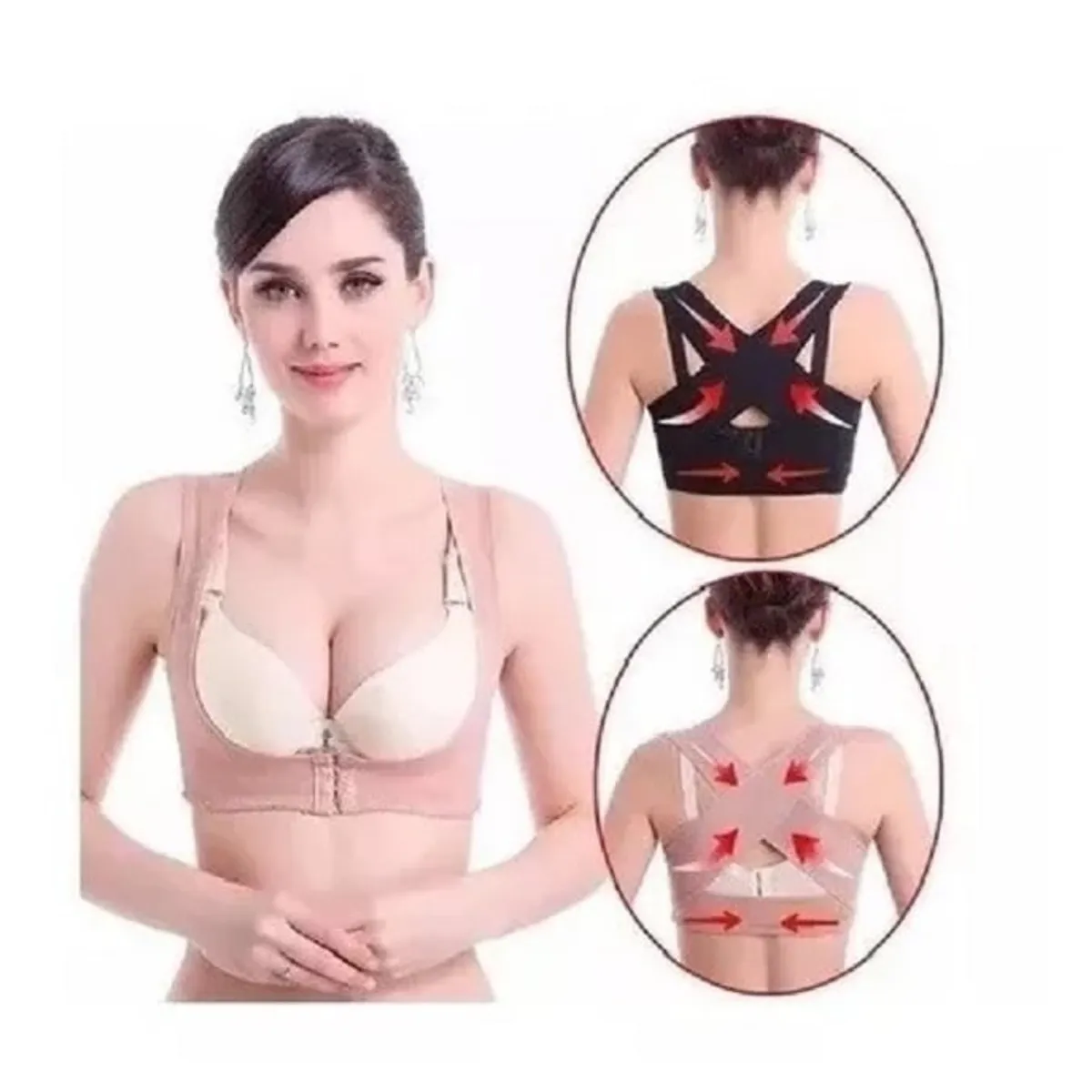 GENERICO - Corrector De Postura Para Dama NEGRO Talla L
