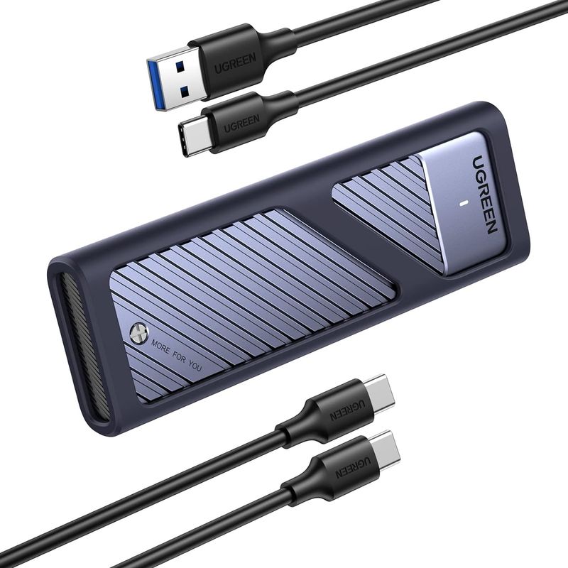 UGREEN - Caja Externa M.2 NVMe Sata SSD Aluminio 10 Gbps Usb-c UASP