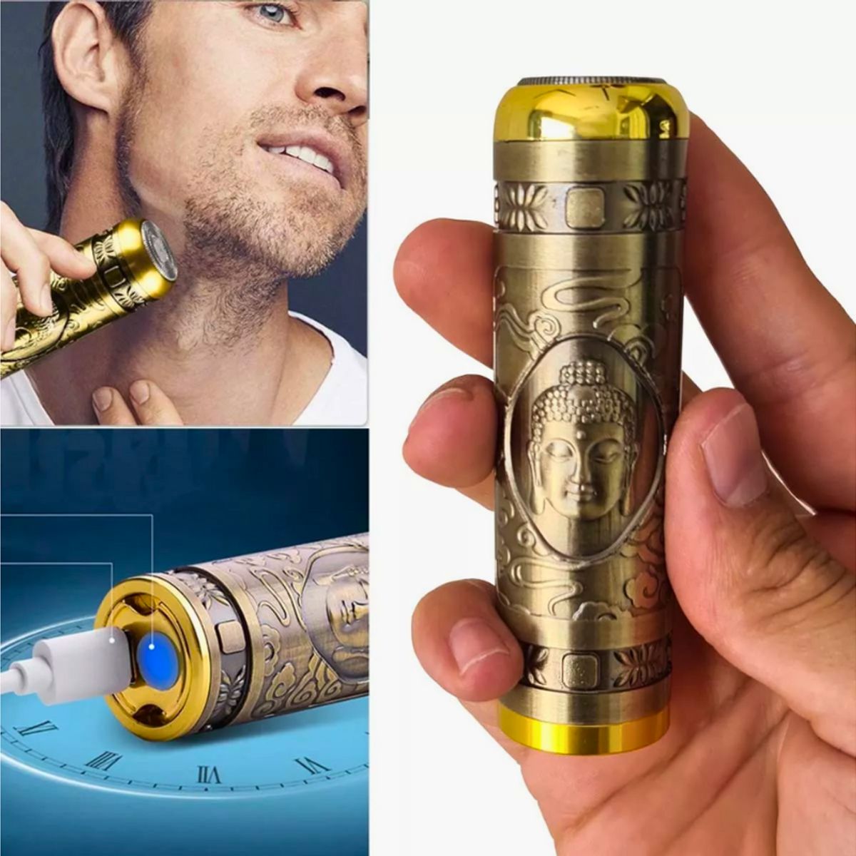 GENERICO - Mini Afeitadora Buda Eléctrica Profesional Unisex_.