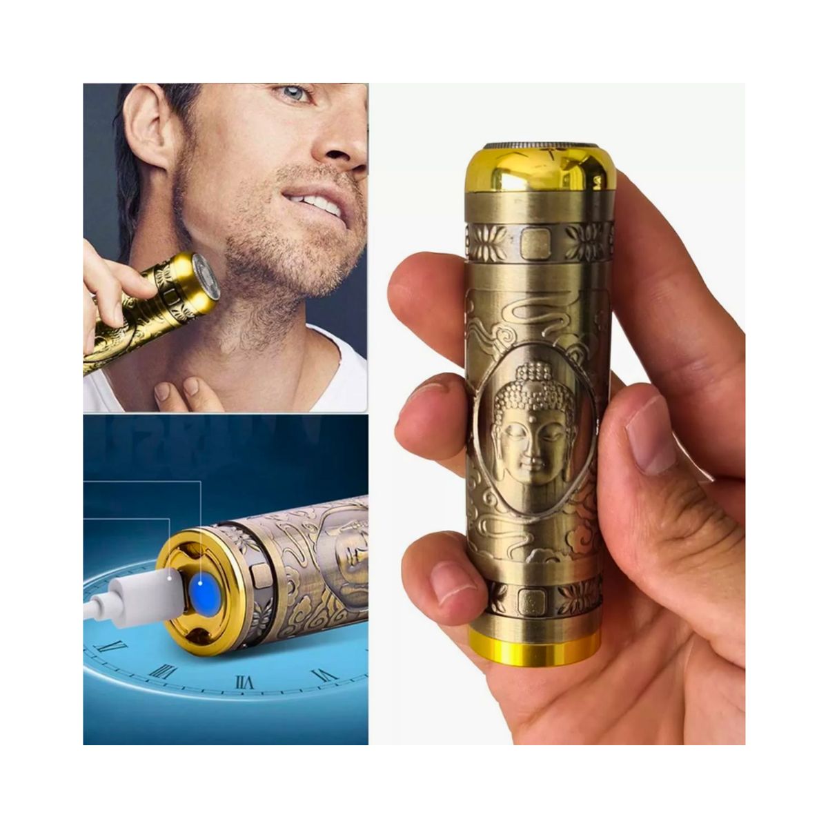 GENERICO - Mini Afeitadora Buda Eléctrica Profesional Unisex_.