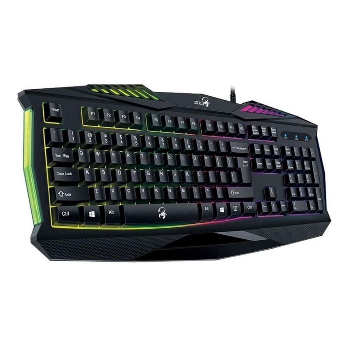 GENIUS - Teclado Gamer Genius Gx Scorpion K220 Luces RGB Usb Español